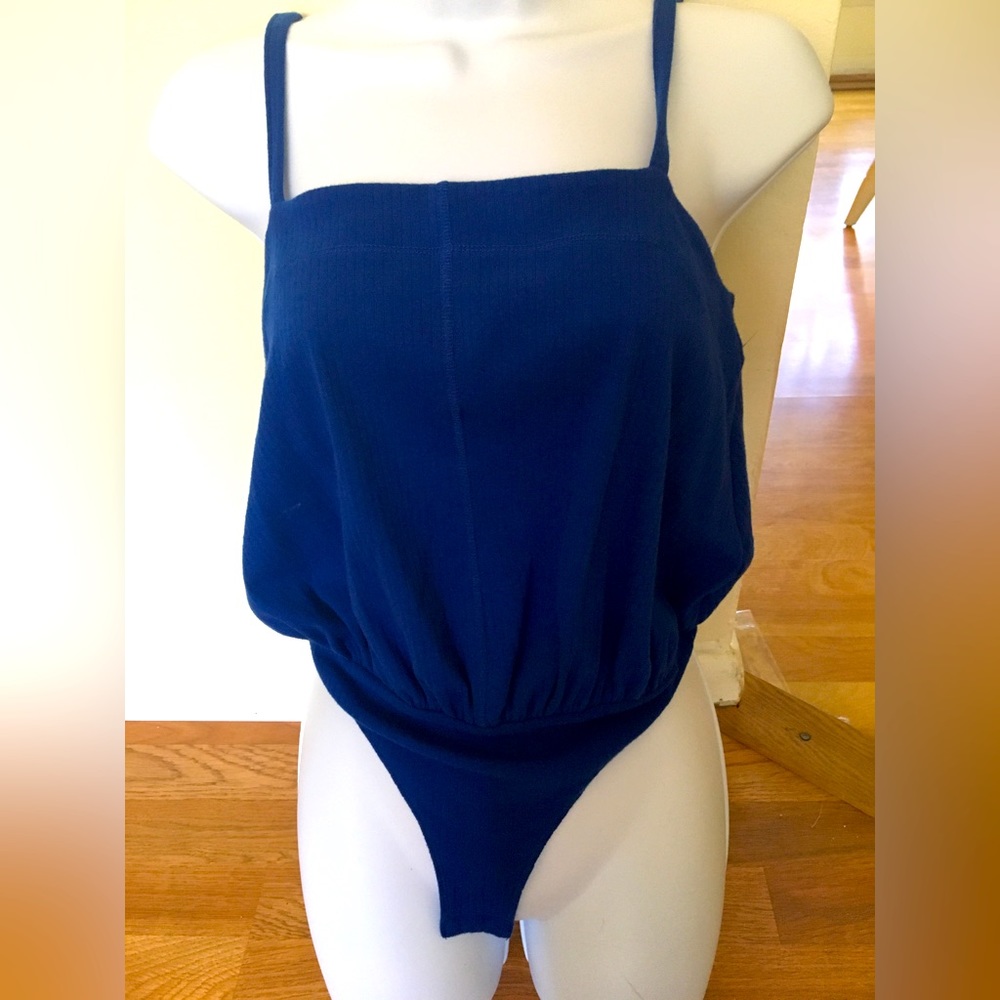 Free people (intimately Free People) bodysuit. XS. Blue. NWT.